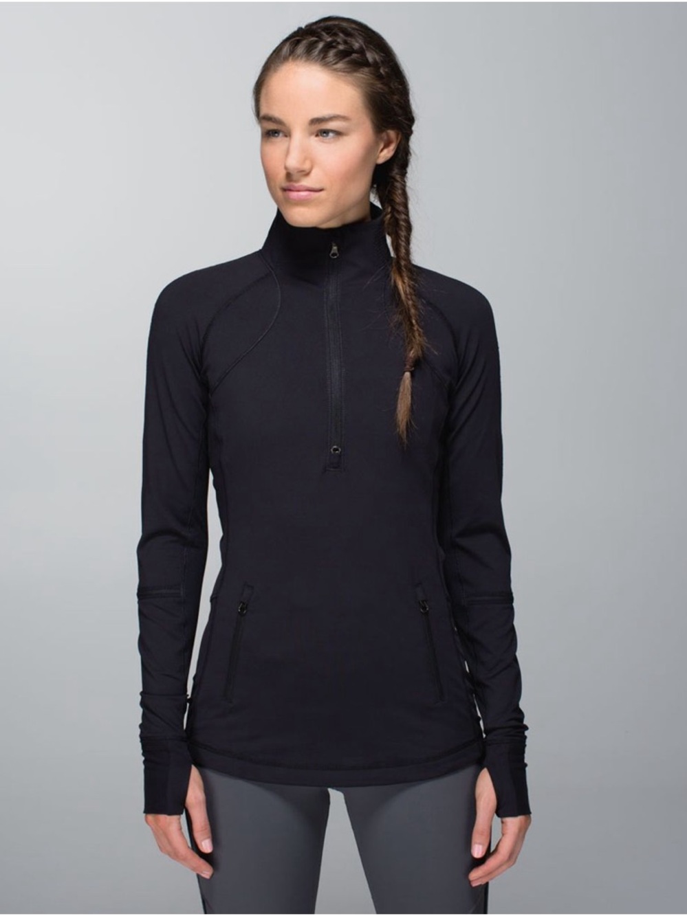 Lululemon Race with Grace Black Long-Sleeve Half-Zip Jacket